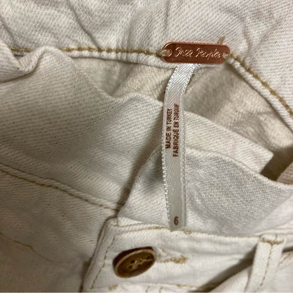 Free People High Waist Paperbag Mini linen blend Skirt size 6 - Picture 13 of 15